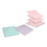 Post-it® Notes Super Sticky 100% Recycled Paper Super Sticky Notes, 3" x 3", Wanderlust Pastels, 70 Sheets/Pad, 6 Pads/Pack (MMMR330R6SSNRP) Pack of 12