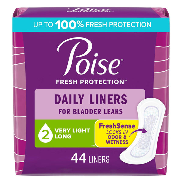 Poise® Fresh Protection™ Bladder Control Pad 8-1/2 Inch Length Light Absorbency Sodium Polyacrylate Core One Size Fits Most (938558_PK) 44/PK