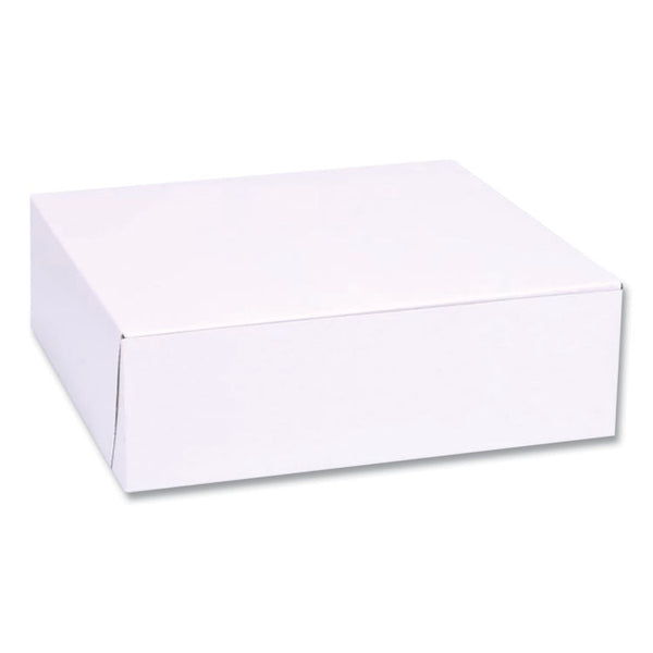SCT® White One-Piece Non-Window Bakery Boxes, Standard, 8 x 2.5 x 8, White, Paper, 250/Bundle (SCH1533) 1 Bundle
