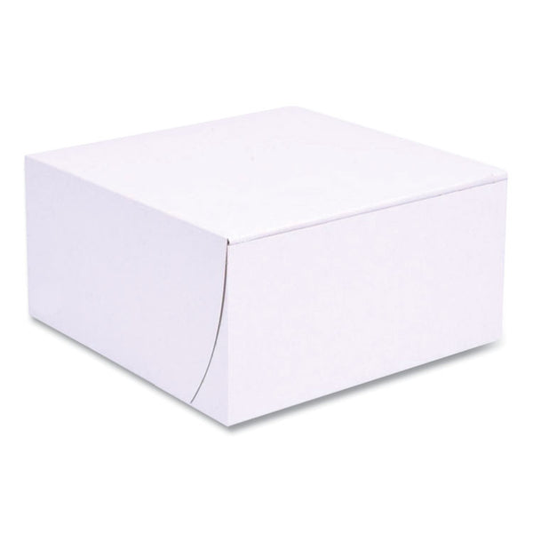 SCT® White One-Piece Non-Window Bakery Boxes, Standard, 8 x 8 x 4, White, Paper, 250/Bundle (SCH1541) 1 Bundle