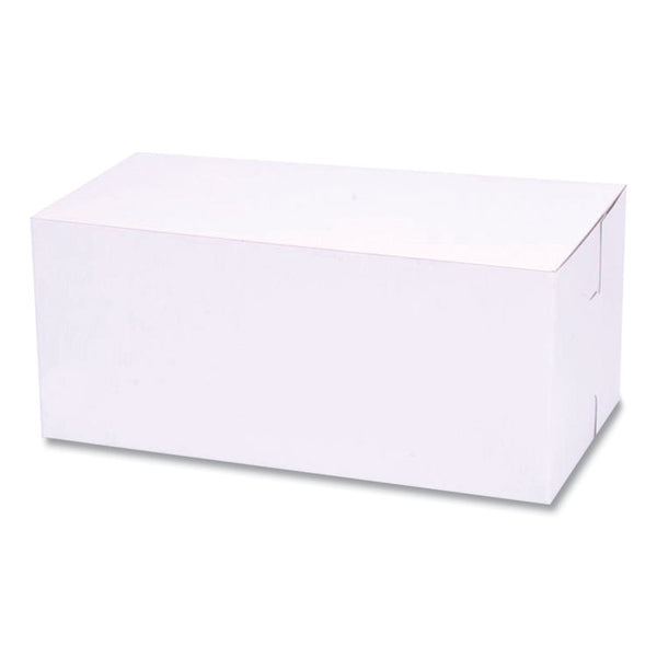 SCT® White One-Piece Non-Window Bakery Boxes, Standard, 9 x 5 x 4, White, Paper, 250/Bundle (SCH1549) 1 Bundle
