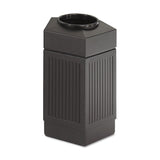 Safco® Canmeleon Indoor/Outdoor Pentagon Receptacle, 30 gal, Polyethylene, Black (SAF9485BL) Each