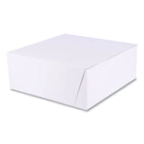 SCT® White One-Piece Non-Window Bakery Boxes, Standard, 10 x 10 x 4, White, Paper, 100/Bundle (SCH1573) 1 Bundle