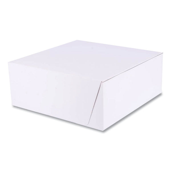 SCT® White One-Piece Non-Window Bakery Boxes, Standard, 10 x 10 x 4, White, Paper, 100/Bundle (SCH1573) 1 Bundle