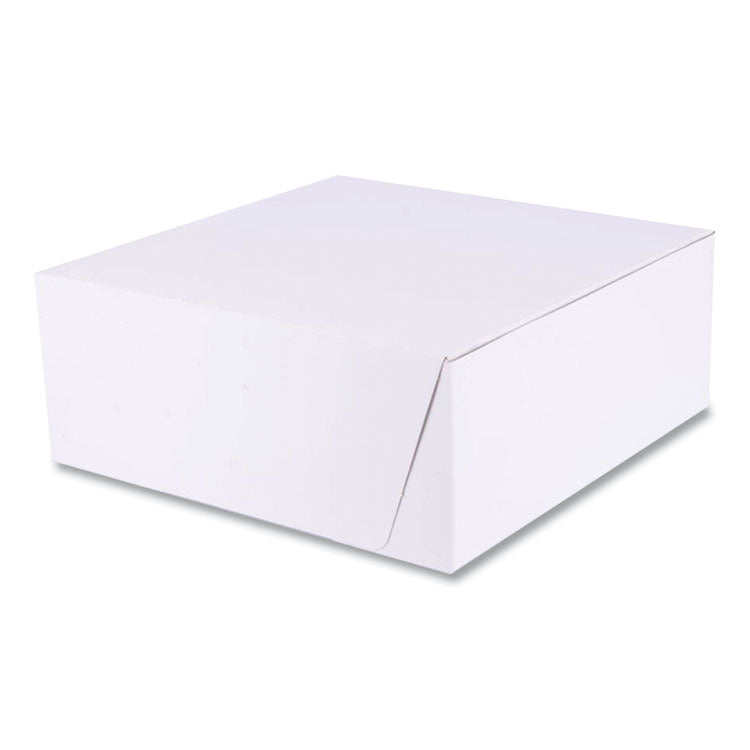 SCT® White One-Piece Non-Window Bakery Boxes, Standard, 10 x 10 x 4, White, Paper, 100/Bundle (SCH1573) 1 Bundle
