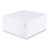 SCT® White One-Piece Non-Window Bakery Boxes, Standard, 10 x 10 x 5, White/Kraft, Paper, 100/Bundle (SCH1576) 1 Bundle