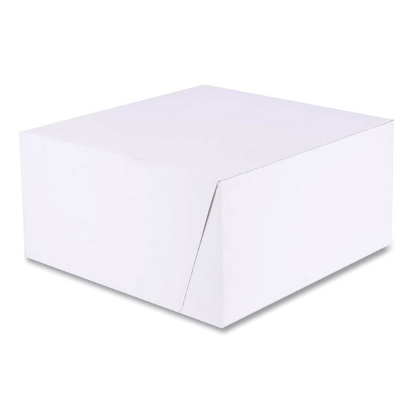 SCT® White One-Piece Non-Window Bakery Boxes, Standard, 10 x 10 x 5, White/Kraft, Paper, 100/Bundle (SCH1576) 1 Bundle