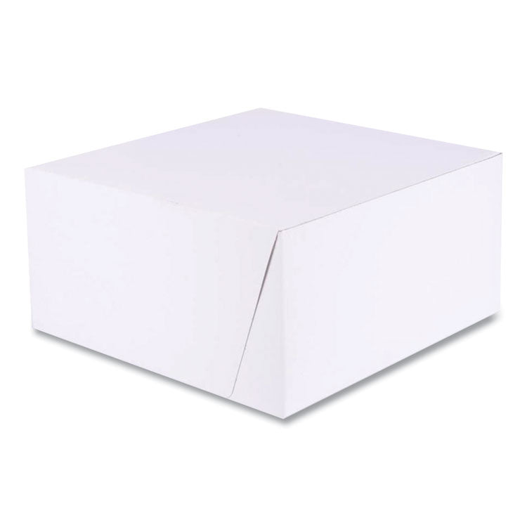 SCT® White One-Piece Non-Window Bakery Boxes, Standard, 10 x 10 x 5, White/Kraft, Paper, 100/Bundle (SCH1576) 1 Bundle