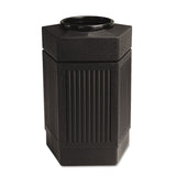 Safco® Canmeleon Indoor/Outdoor Pentagon Receptacle, 30 gal, Polyethylene, Black (SAF9485BL) Each