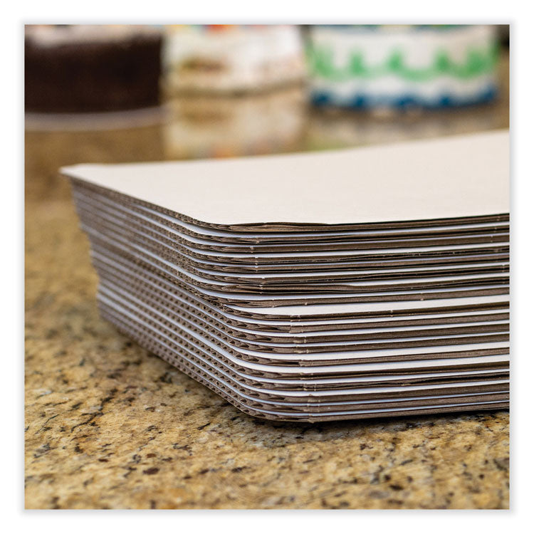 SCT® Bakery Bright White Cake Pad, Double Wall Pad, 25.5 x 17.5, White, Paper, 50/Carton (SCH1158)