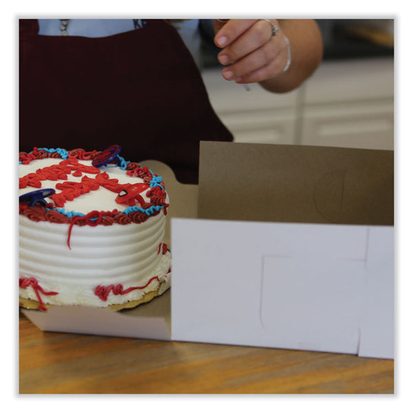 SCT® White One-Piece Non-Window Bakery Boxes, Standard, 3 x 6 x 6, White, Paper, 250/Carton (SCH1505) Case of 250