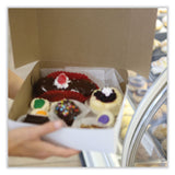 SCT® White One-Piece Non-Window Bakery Boxes, Standard, 8 x 2.5 x 8, White, Paper, 250/Bundle (SCH1533) 1 Bundle