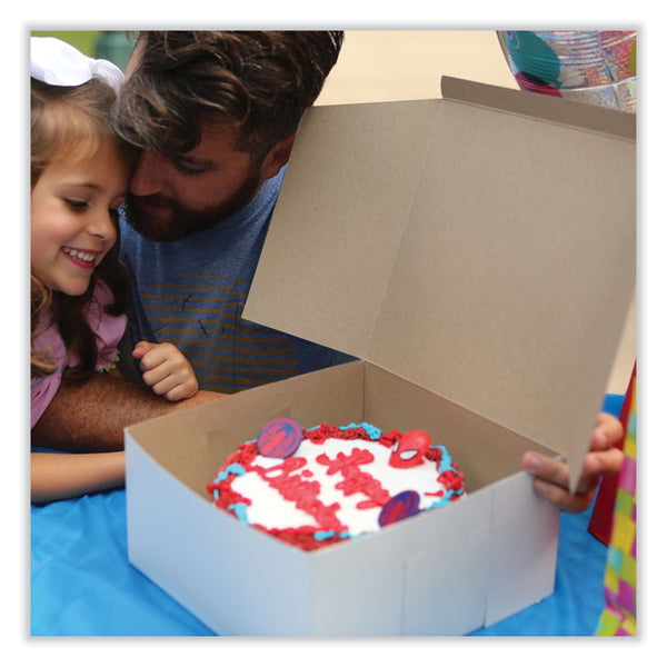 SCT® White One-Piece Non-Window Bakery Boxes, Standard, 8 x 8 x 4, White, Paper, 250/Bundle (SCH1541) 1 Bundle