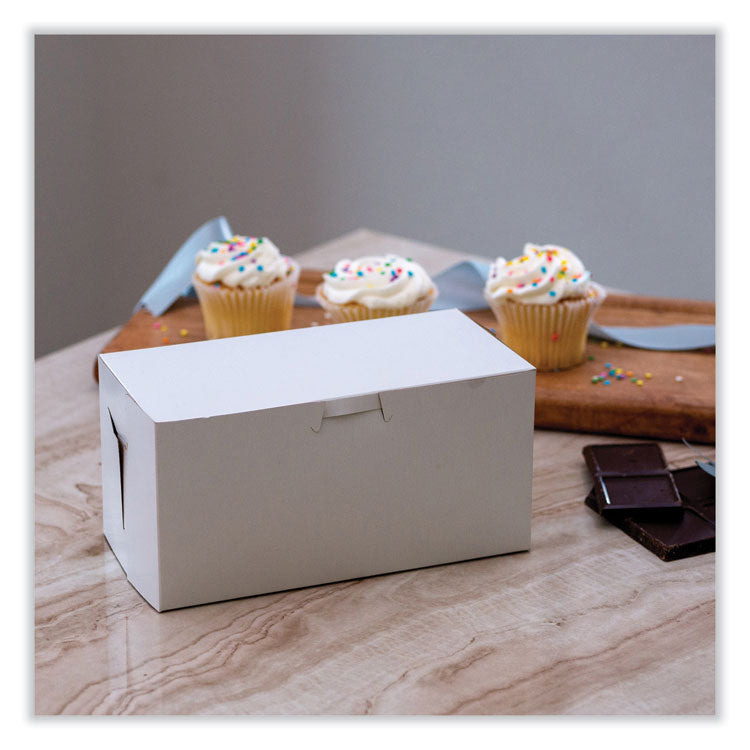 SCT® White One-Piece Non-Window Bakery Boxes, Standard, 9 x 5 x 4, White, Paper, 250/Bundle (SCH1549) 1 Bundle