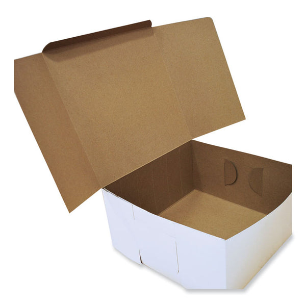 SCT® White One-Piece Non-Window Bakery Boxes, Standard, 12 x 12 x 6, White/Kraft, Paper, 50/Bundle (SCH1589) 1 Bundle