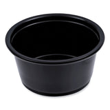 Boardwalk® Souffle/Portion Cups, 2 oz, Polypropylene, Black, 125 Cups/Sleeve, 20 Sleeves/Carton (BWKPRTN2BL) Case of 2500