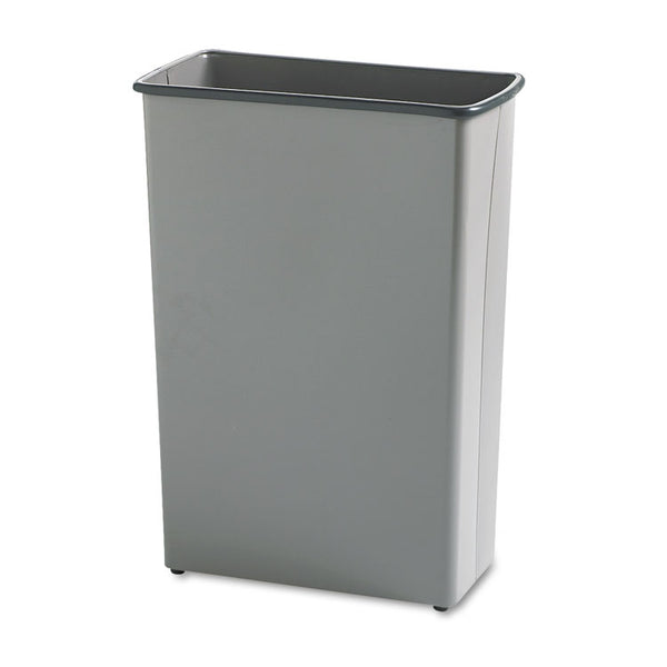 Safco® Square and Rectangular Wastebasket, 88 qt, Steel, Charcoal (SAF9618CH)