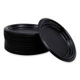 Boardwalk® Hi-Impact Plastic Dinnerware, Plate, 6" dia, Black, 1,000/Carton (BWKPLTHIPS6BL)