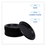 Boardwalk® Hi-Impact Plastic Dinnerware, Plate, 6" dia, Black, 1,000/Carton (BWKPLTHIPS6BL)