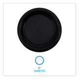 Boardwalk® Hi-Impact Plastic Dinnerware, Plate, 6" dia, Black, 1,000/Carton (BWKPLTHIPS6BL)