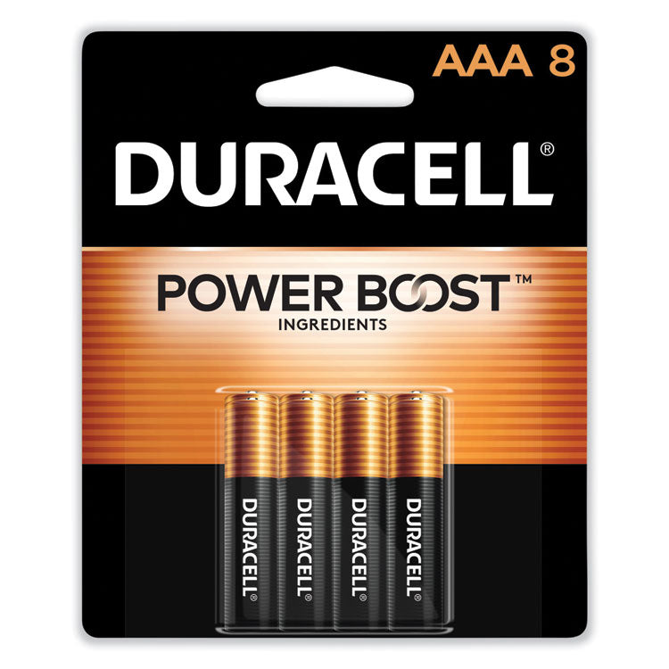 Duracell® Power Boost CopperTop Alkaline AAA Batteries, 8/Pack (DURMN2400B8Z) Pack of 8