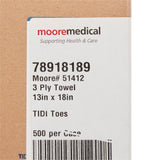 McKesson Procedure Towel 13 W X 18 L Inch White / Blue Cartoon Toes NonSterile (1069101_CS) 500/CS