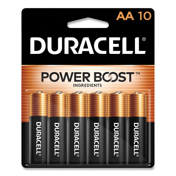 Duracell® Power Boost CopperTop Alkaline AA Batteries, 10/Pack (DURMN1500B10Z) Pack of 10
