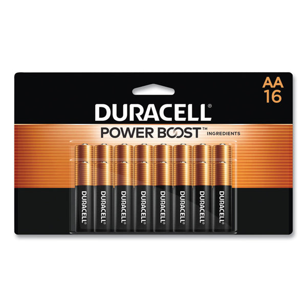 Duracell® Power Boost CopperTop Alkaline AA Batteries, 16/Pack (DURMN1500B16Z) Pack of 16