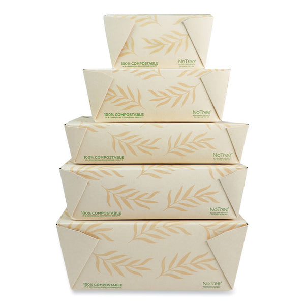 World Centric® No Tree Folded Takeout Containers, 26 oz, 4.2 x 5.2 x 2.5, Natural, Sugarcane, 450/Carton (WORTONT1) Case of 450