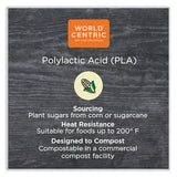 World Centric® PLA Hinged Clamshells, 23 oz, 4.9 x 9 x 3.5, Clear, Plastic, 200/Carton (WORKLCS95N) Case of 200