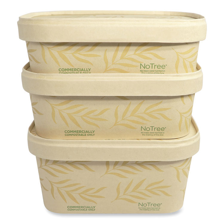 World Centric® No Tree Rectangular Containers, 24 oz, 4.7 x 6.8 x 2.3, Natural, Sugarcane, 300/Carton (WORCTNT24) Case of 300