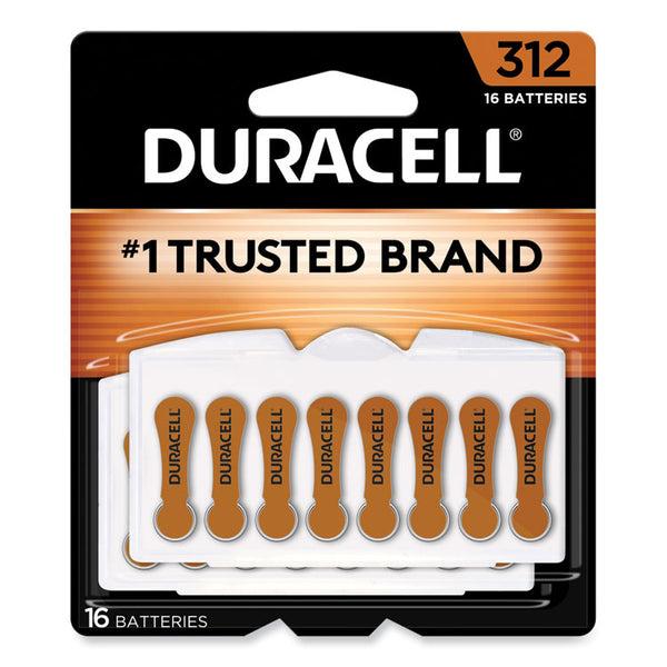 Duracell® Hearing Aid Battery, #312, 16/Pack (DURDA312B16ZM09) Pack of 16