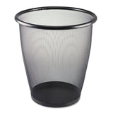 Safco® Onyx Round Mesh Wastebaskets, 5 gal, Steel Mesh, Black (SAF9717BL) Each