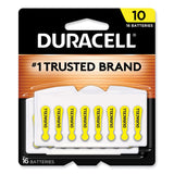 Duracell® Hearing Aid Battery, #10, 16/Pack (DURDA10B16ZM10) Pack of 16