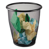 Safco® Onyx Round Mesh Wastebaskets, 5 gal, Steel Mesh, Black (SAF9717BL) Each