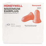 Howard Leight MAXIMUM Single-Use Earplugs, Corded, 33NRR, Coral, 100 Pairs (HOWMXM30) Box of 100