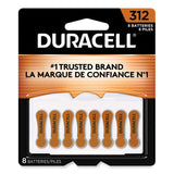 Duracell® Hearing Aid Battery, #312, 8/Pack (DURDA312B8ZM09) Pack of 8