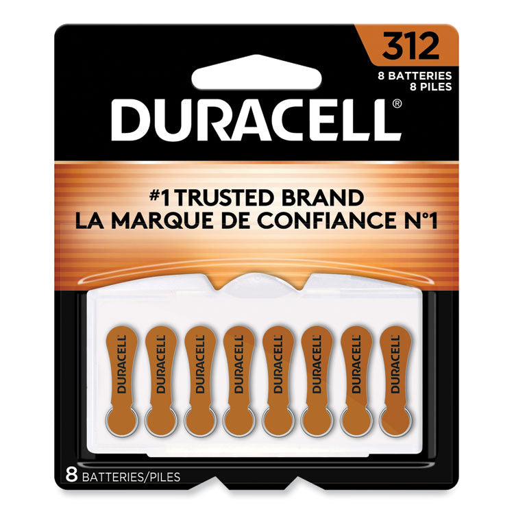 Duracell® Hearing Aid Battery, #312, 8/Pack (DURDA312B8ZM09) Pack of 8