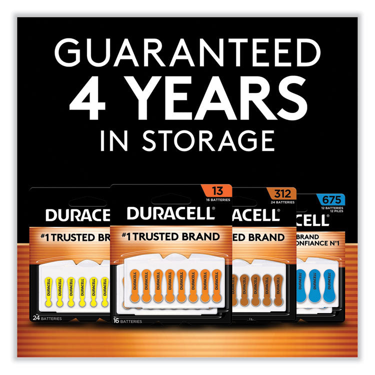 Duracell® Hearing Aid Battery, #312, 8/Pack (DURDA312B8ZM09) Pack of 8