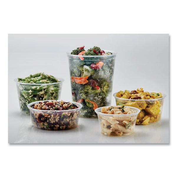 Fabri-Kal® Microwavable Deli Containers, 24 oz, 4.6 Diameter x 4.1 h, Clear, Plastic, 500/Carton (FABPK24TC)