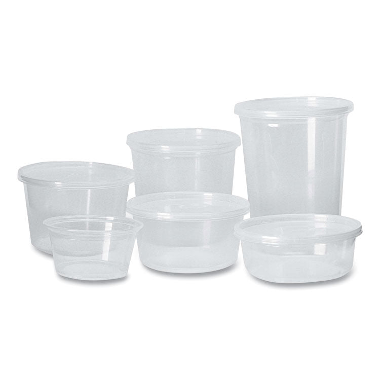 Fabri-Kal® Microwavable Deli Containers, 24 oz, 4.6 Diameter x 4.1 h, Clear, Plastic, 500/Carton (FABPK24TC) Case of 500