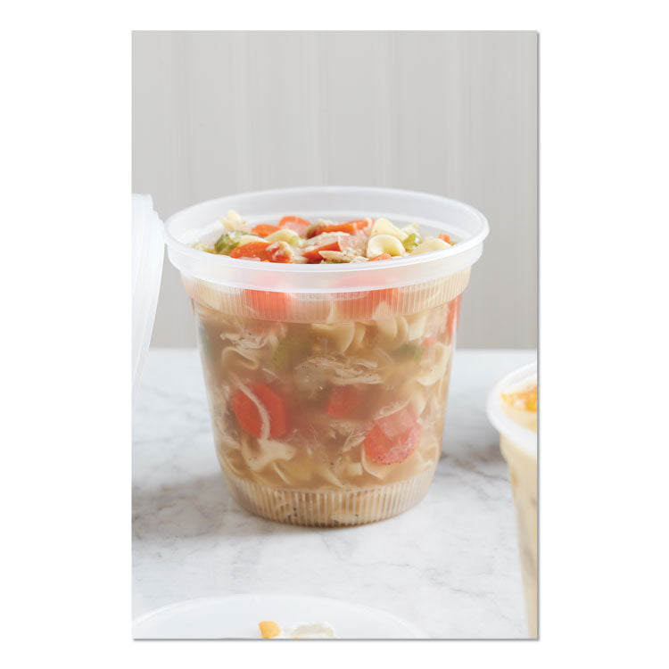 Pactiv Evergreen Newspring DELItainer Microwavable Container, 32 oz, 5.5 x 5.5 x 4.9, Clear, Plastic, 200/Carton (PCTL8328) Case of 200