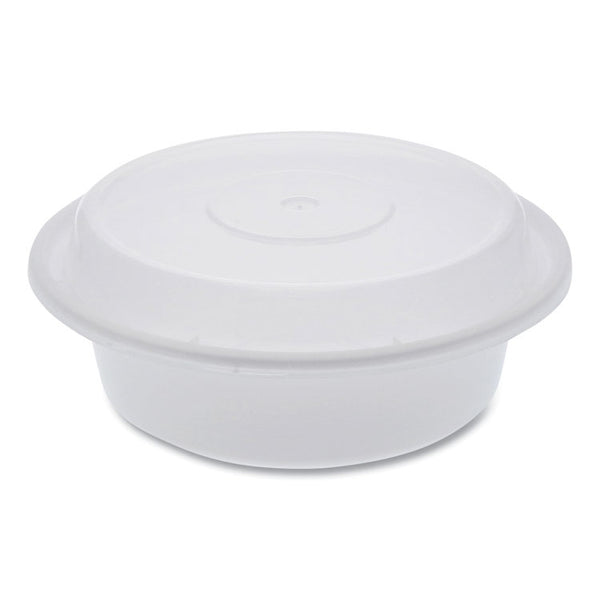 Pactiv Evergreen Newspring VERSAtainer Microwavable Containers, Round, 16 oz, 6 x 6 x 1.5, White/Clear, Plastic, 150/Carton (PCTNC718) Case of 150