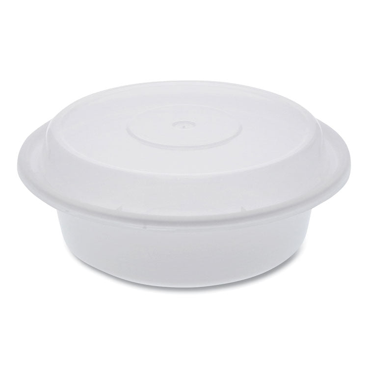 Pactiv Evergreen Newspring VERSAtainer Microwavable Containers, Round, 16 oz, 6 x 6 x 1.5, White/Clear, Plastic, 150/Carton (PCTNC718) Case of 150