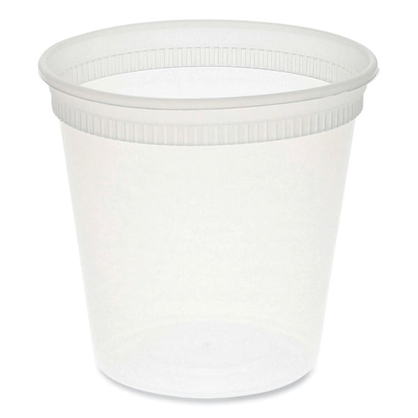 Pactiv Evergreen Newspring DELItainer Microwavable Container, 24 oz, 4.55 x 4.55 x 4.35, Clear, Plastic, 480/Carton (PCTYL5024) Case of 480