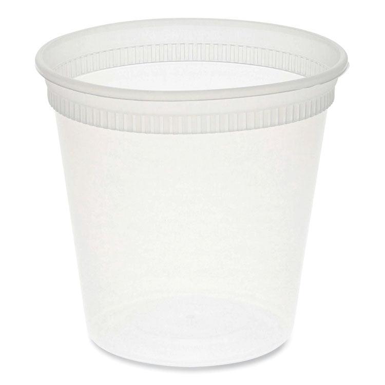 Pactiv Evergreen Newspring DELItainer Microwavable Container, 24 oz, 4.55 x 4.55 x 4.35, Clear, Plastic, 480/Carton (PCTYL5024) Case of 480