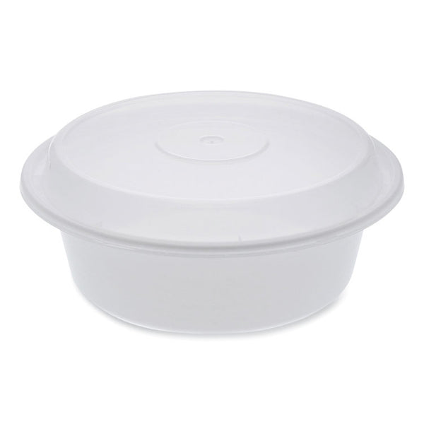 Pactiv Evergreen Newspring VERSAtainer Microwavable Containers, Round, 32 oz, 7 x 7 x 2.75, White/Clear, Plastic, 150/Carton (PCTNC729) Case of 150