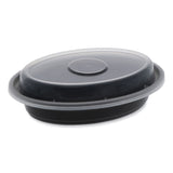 Pactiv Evergreen Newspring VERSAtainer Microwavable Containers, Oval, 6 oz, 5.7 x 4 x 1.1, Black/Clear, Plastic, 150/Carton (PCTOC06B) Case of 150
