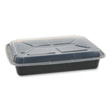 Pactiv Evergreen Newspring VERSAtainer Microwavable Containers, Rectangular, 58 oz, 8.5 x 11.5 x 2.5, Black/Clear, Plastic, 150/Carton (PCTNC989B) Case of 150