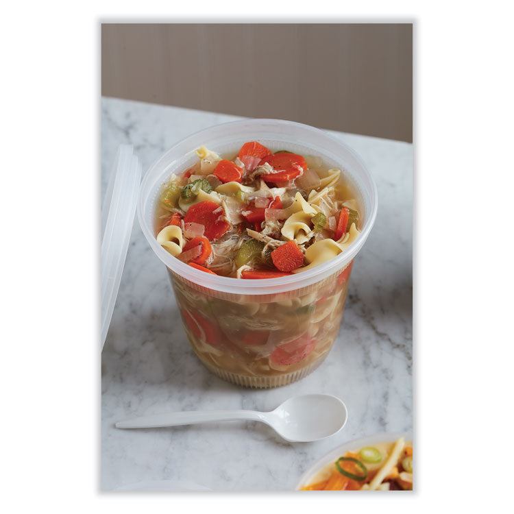 Pactiv Evergreen Newspring DELItainer Microwavable Container, 32 oz, 5.5 x 5.5 x 4.9, Clear, Plastic, 200/Carton (PCTL8328) Case of 200